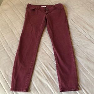Maroon skinny jeans